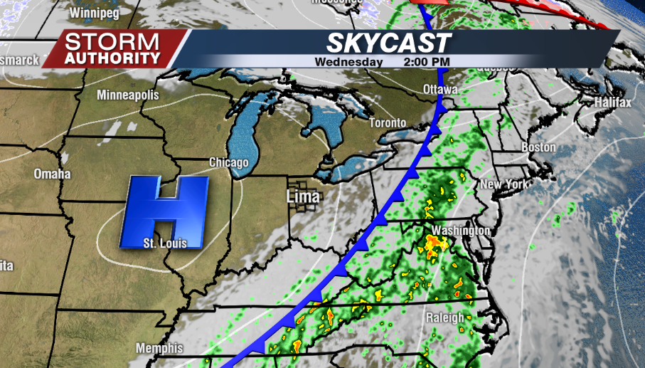 Wednesday Weather Map